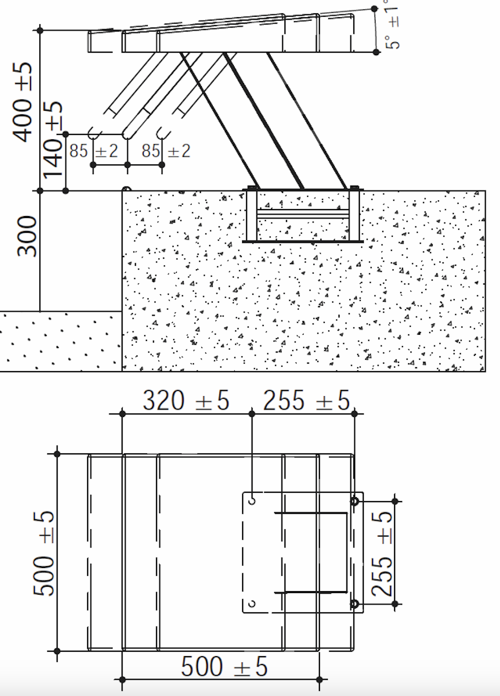 ��������� ����� Gemas H=700�� AISI 304 (14111)